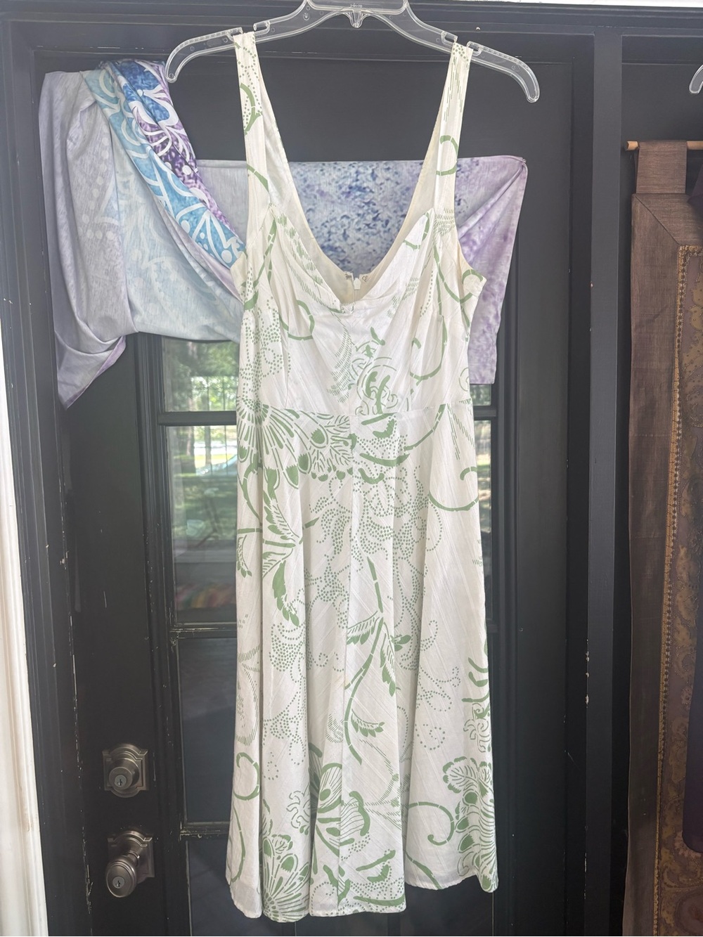 Guess White Top with Pale Green Accents